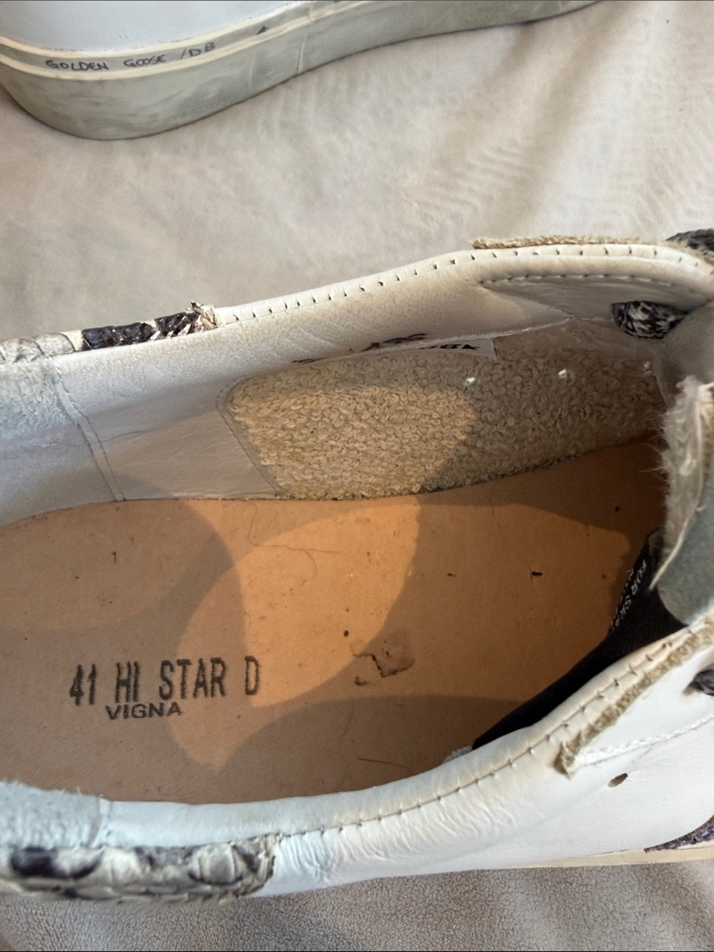 Golden Goose Private Edition Hi Star Leather Sneakers size 41 - Picture 7 of 9